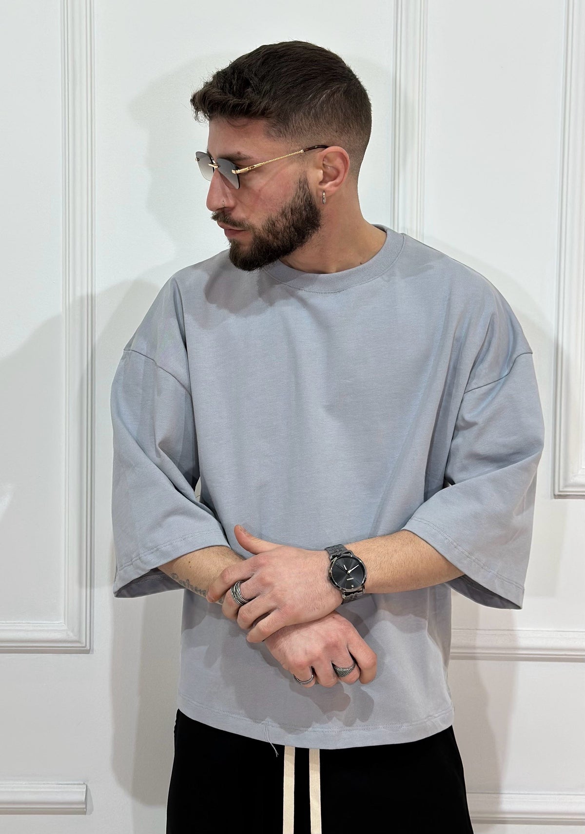 T-SHIRT CROPPED GRIGIA