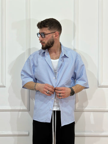 CAMICIA MILLE RIGHE BLU