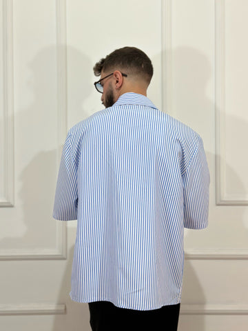 CAMICIA MILLE RIGHE BLU