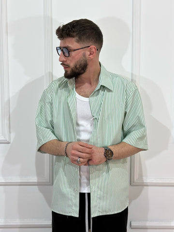 CAMICIA MILLE RIGHE VERDE