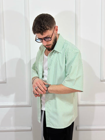 CAMICIA MILLE RIGHE VERDE