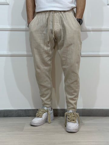 PANTALACCIO LINO BEIGE