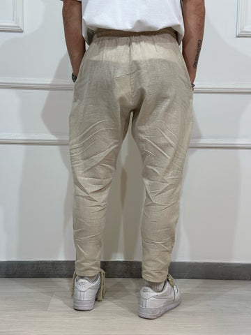 PANTALACCIO LINO BEIGE