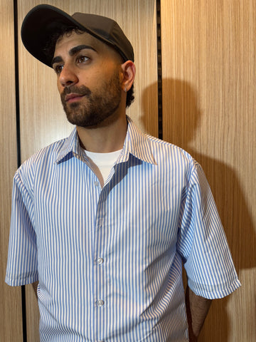 CAMICIA MILLE RIGHE BLU