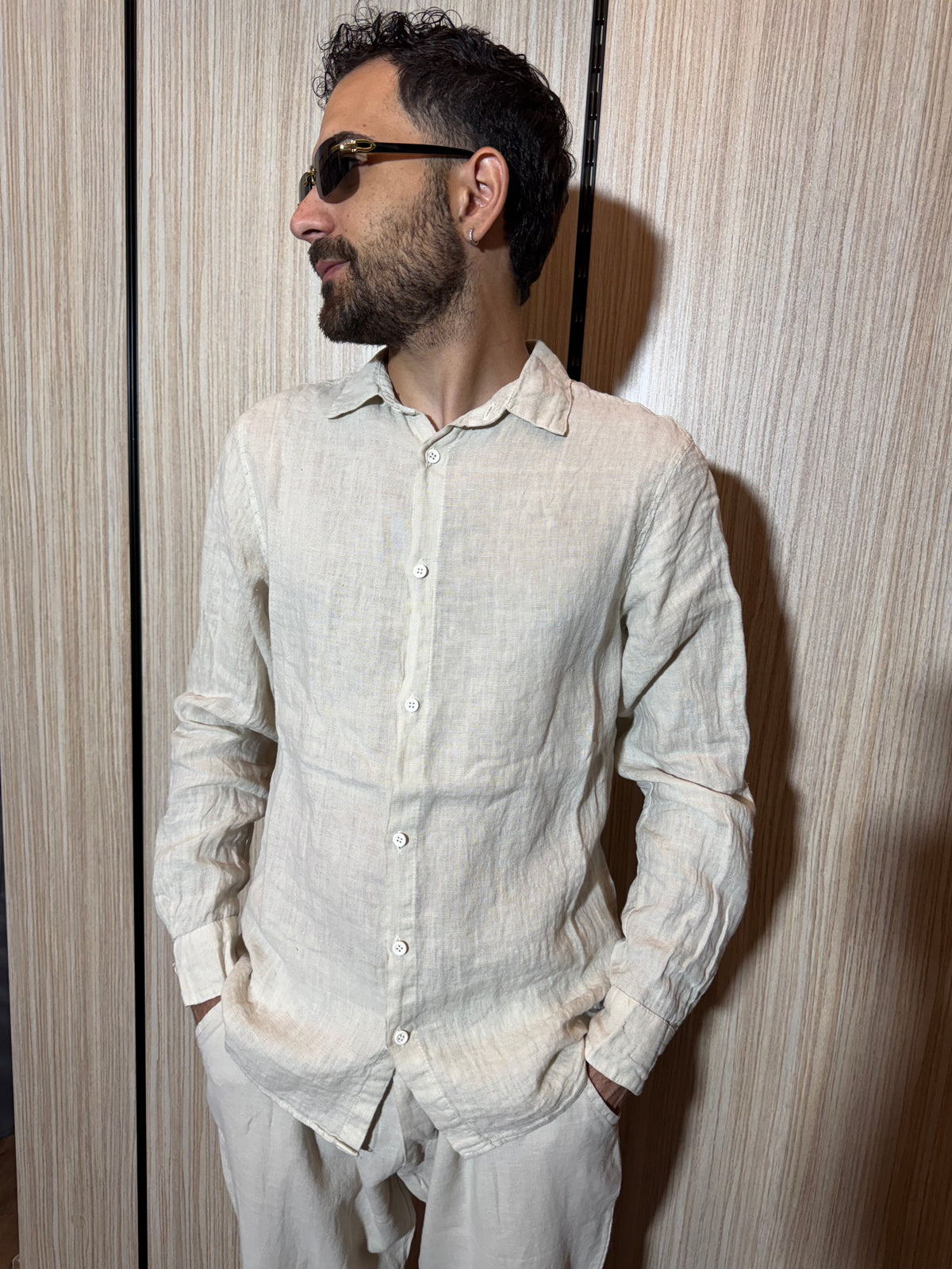 CAMICIA LINO BEIGE