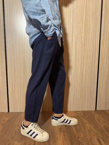 PANTALACCIO LINO BLU