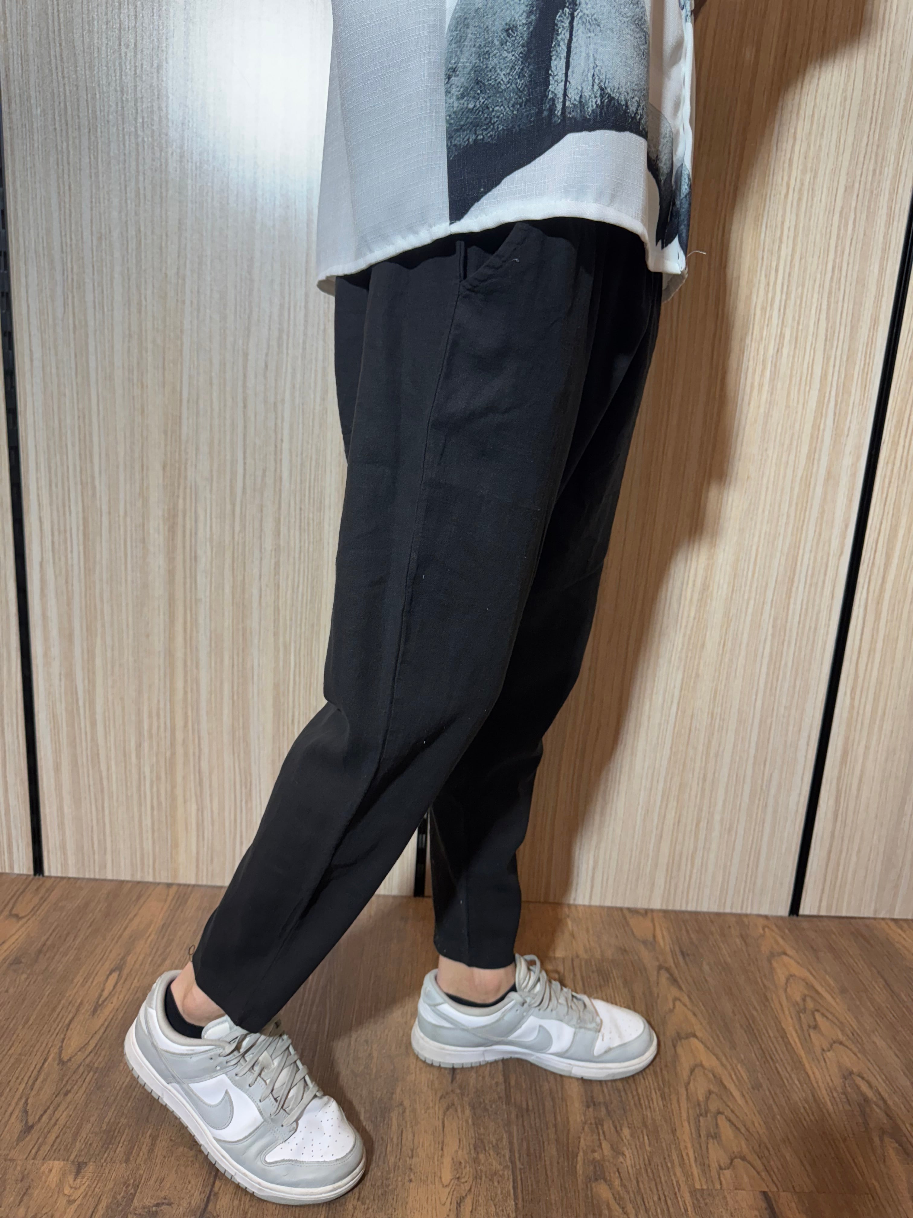 PANTALACCIO LINO BLACK