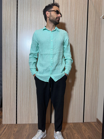 CAMICIA LINO MENTA