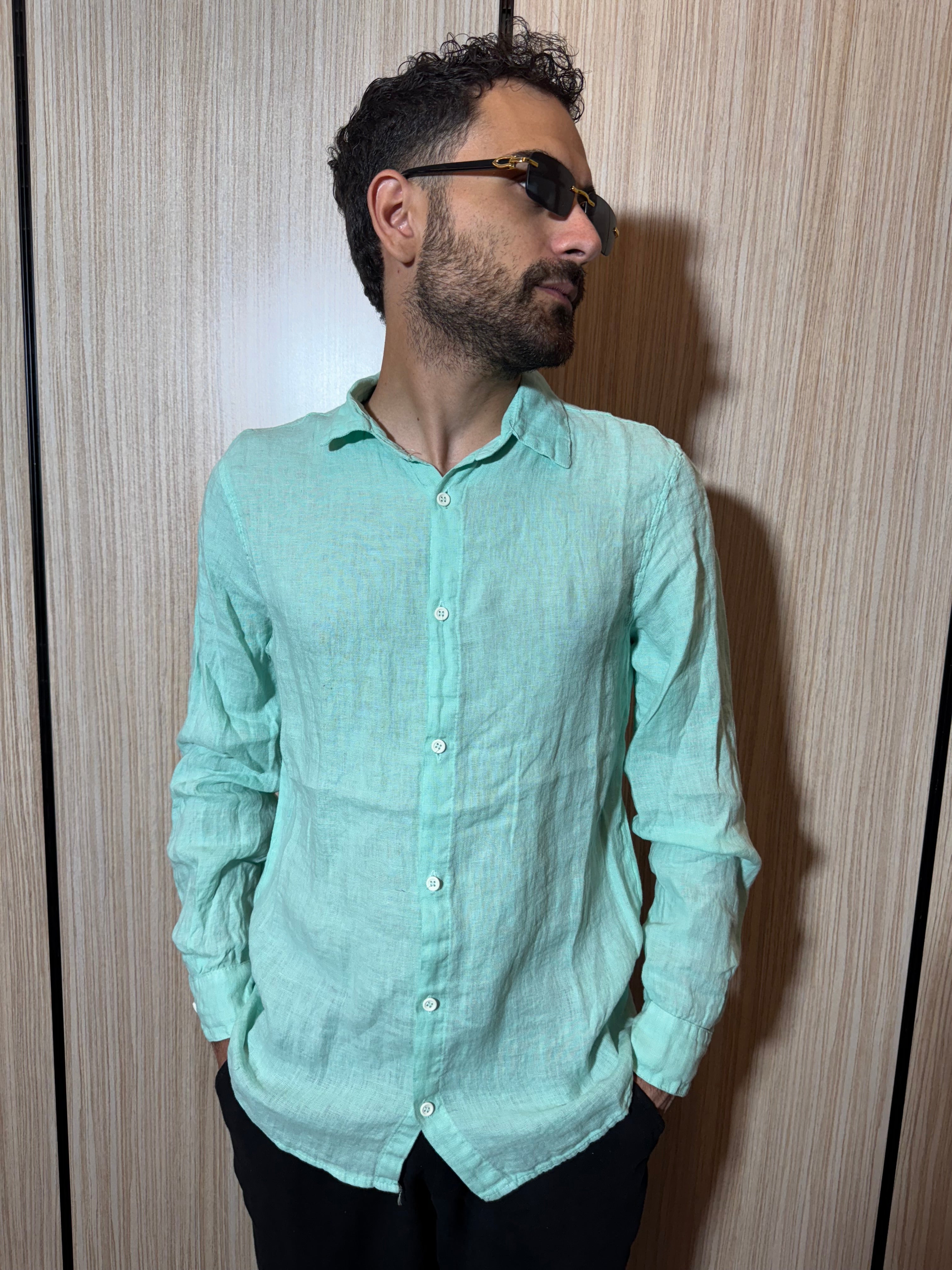 CAMICIA LINO MENTA